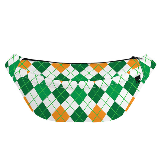 St Patrick's Day Argyle Pattern Print Fanny Pack
