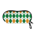 St Patrick's Day Argyle Pattern Print Glasses Case