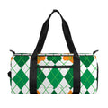 St Patrick's Day Argyle Pattern Print Gym Bag