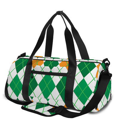 St Patrick's Day Argyle Pattern Print Gym Bag