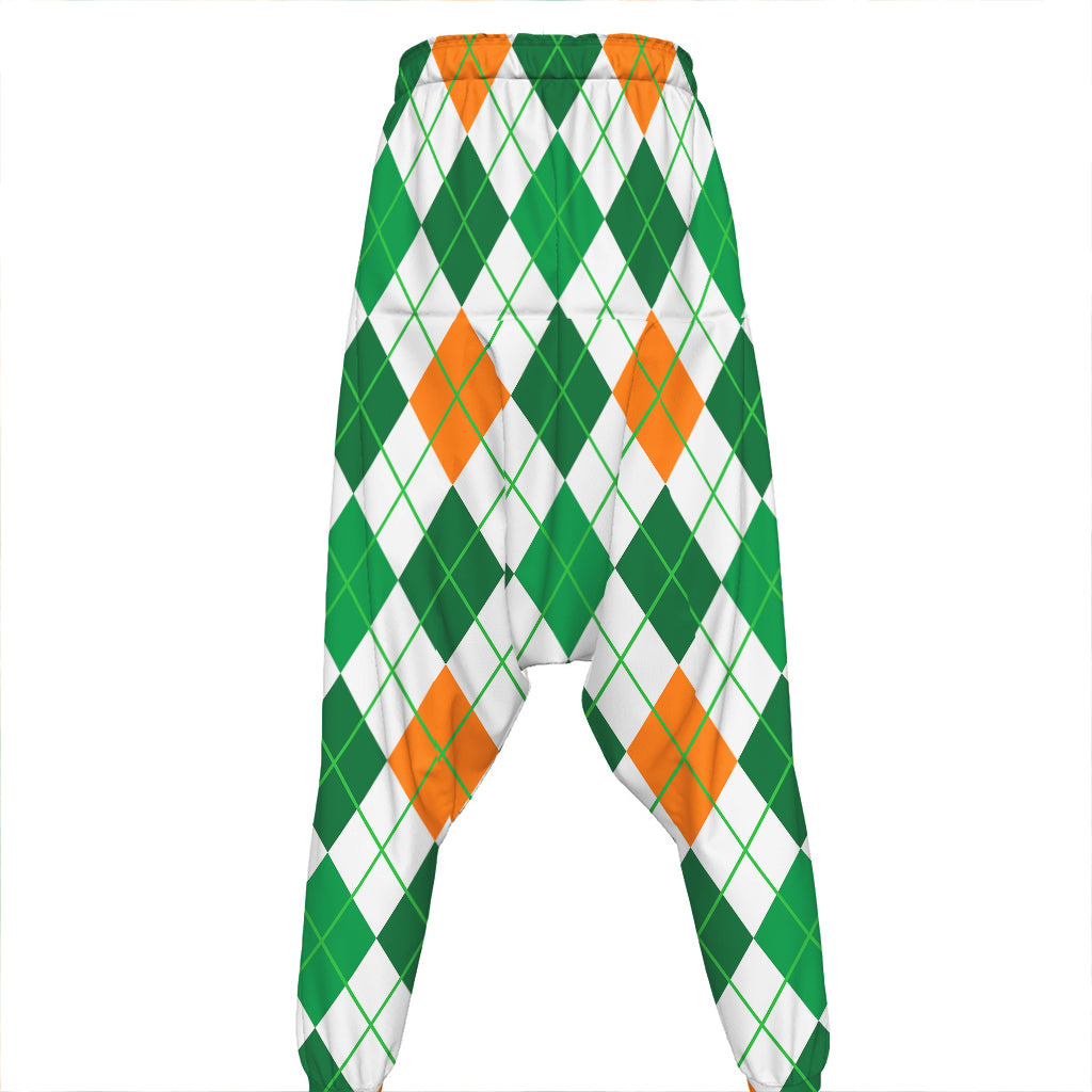St Patrick's Day Argyle Pattern Print Hammer Pants