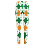 St Patrick's Day Argyle Pattern Print High-Waisted Pocket Leggings