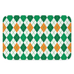 St Patrick's Day Argyle Pattern Print Indoor Door Mat