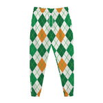 St Patrick's Day Argyle Pattern Print Jogger Pants