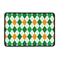 St Patrick's Day Argyle Pattern Print Kitchen Mat
