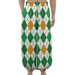 St Patrick's Day Argyle Pattern Print Lantern Pants
