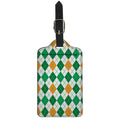 St Patrick's Day Argyle Pattern Print Luggage Tag