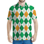 St Patrick's Day Argyle Pattern Print Men's Polo Shirt