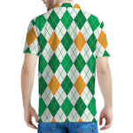 St Patrick's Day Argyle Pattern Print Men's Polo Shirt