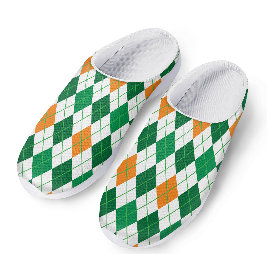 St Patrick's Day Argyle Pattern Print Mesh Casual Shoes