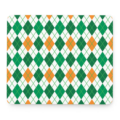 St Patrick's Day Argyle Pattern Print Mouse Pad