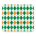 St Patrick's Day Argyle Pattern Print Mouse Pad