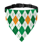 St Patrick's Day Argyle Pattern Print Over The Collar Dog Bandana