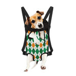 St Patrick's Day Argyle Pattern Print Pet Carrier Backpack