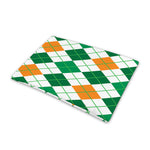 St Patrick's Day Argyle Pattern Print Pet Cooling Mat Cover