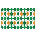 St Patrick's Day Argyle Pattern Print Polyester Doormat