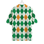 St Patrick's Day Argyle Pattern Print Rayon Hawaiian Shirt