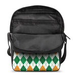 St Patrick's Day Argyle Pattern Print Rectangular Crossbody Bag