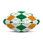 St Patrick's Day Argyle Pattern Print Rugby Ball