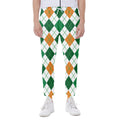 St Patrick's Day Argyle Pattern Print Joggers