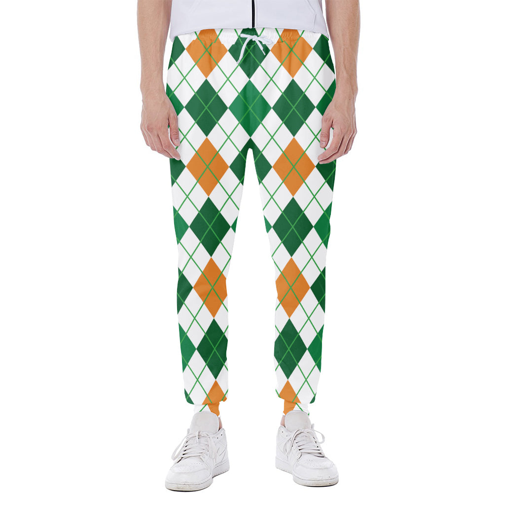 St Patrick's Day Argyle Pattern Print Scuba Joggers
