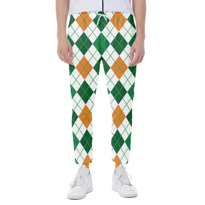 St Patrick's Day Argyle Pattern Print Scuba Joggers