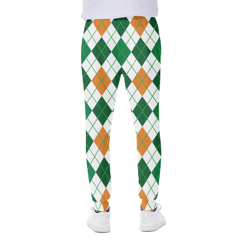 St Patrick's Day Argyle Pattern Print Scuba Joggers