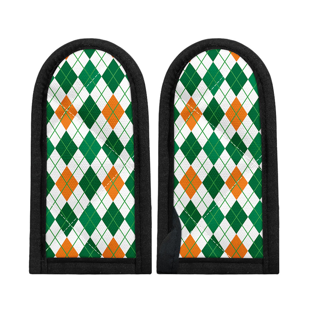 St Patrick's Day Argyle Pattern Print Skillet Handle Cover