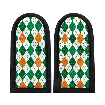 St Patrick's Day Argyle Pattern Print Skillet Handle Cover