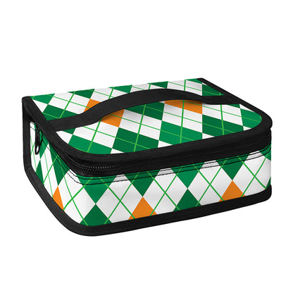 St Patrick's Day Argyle Pattern Print Small Lunch Bag