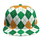 St Patrick's Day Argyle Pattern Print Snapback Cap