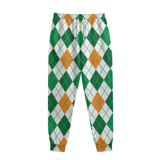 St Patrick's Day Argyle Pattern Print Sweatpants