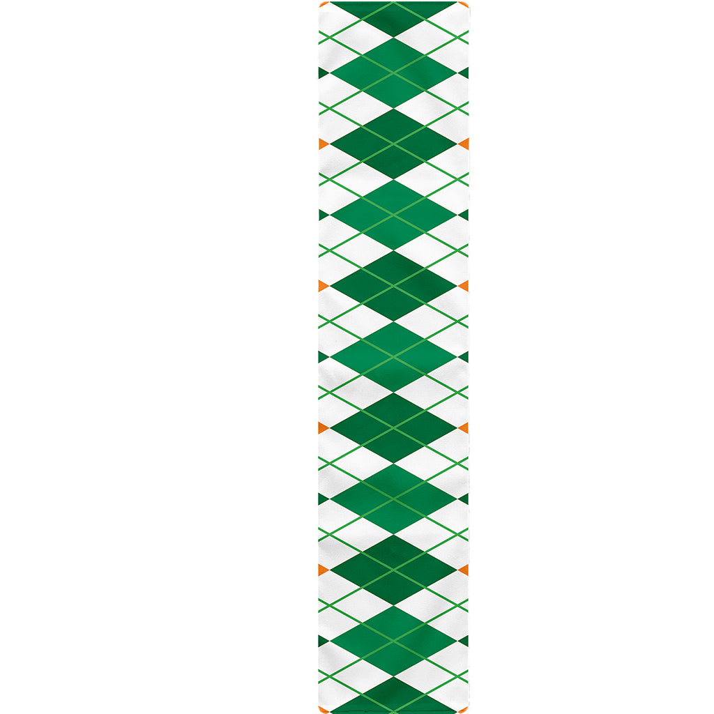St Patrick's Day Argyle Pattern Print Table Runner