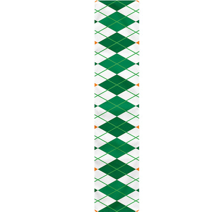 St Patrick's Day Argyle Pattern Print Table Runner