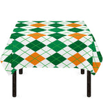 St Patrick's Day Argyle Pattern Print Tablecloth