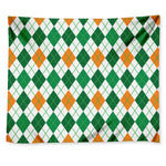 St Patrick's Day Argyle Pattern Print Tapestry
