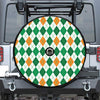 St Patrick's Day Argyle Pattern Print Tire Cover With Camera Hole