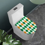 St Patrick's Day Argyle Pattern Print Toilet Lid Cover