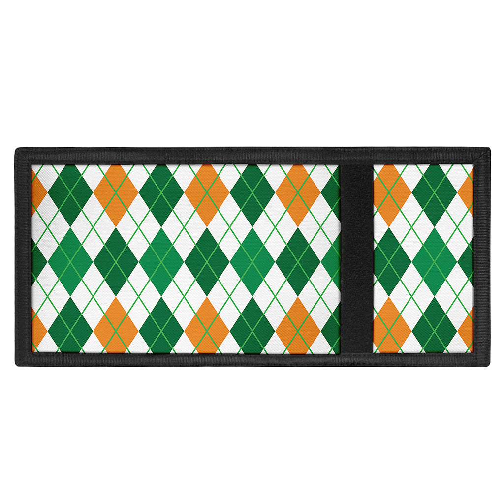 St Patrick's Day Argyle Pattern Print Trifold Wallet