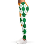 St Patrick's Day Argyle Pattern Print Women's Leggings