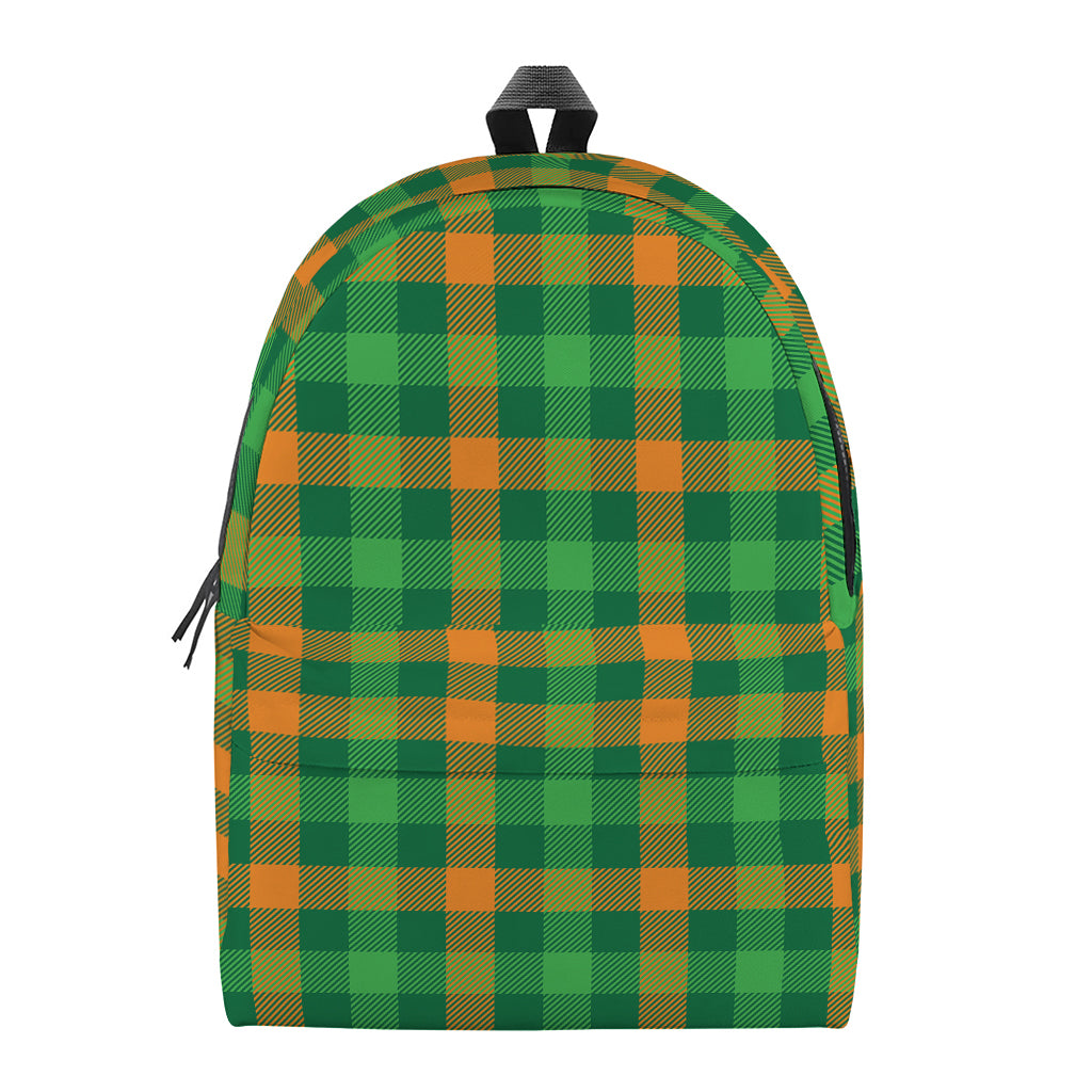 St. Patrick's Day Buffalo Check Print Backpack