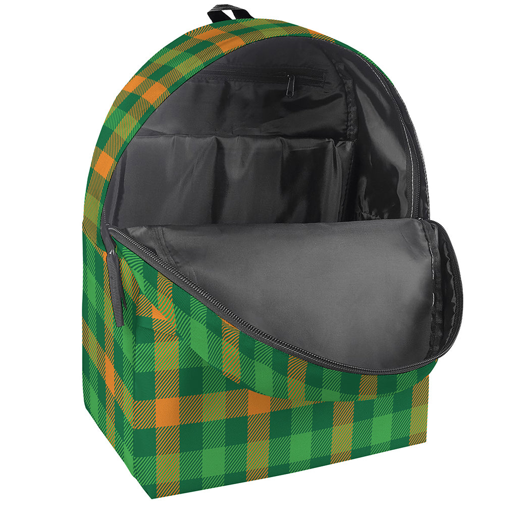 St. Patrick's Day Buffalo Check Print Backpack
