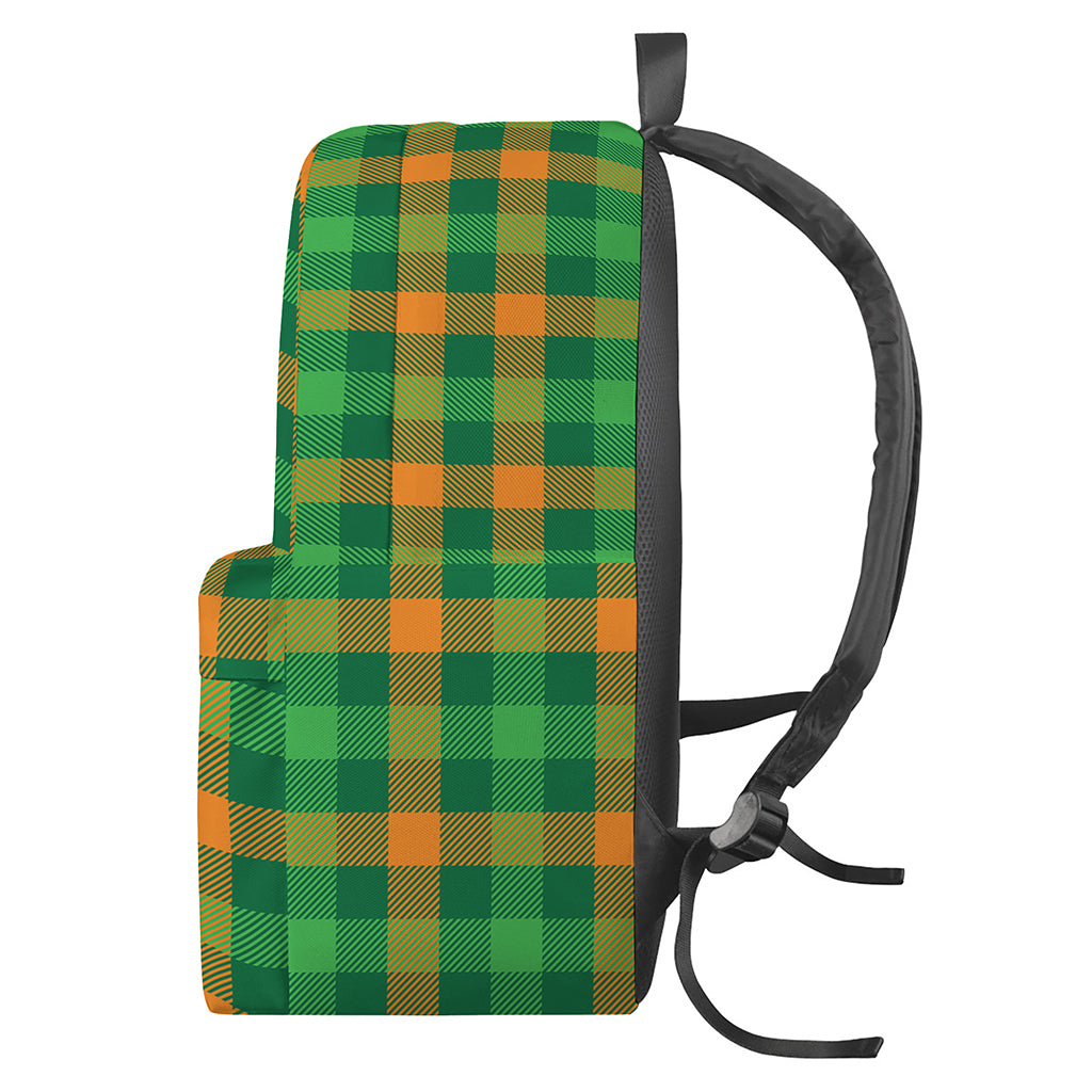 St. Patrick's Day Buffalo Check Print Backpack