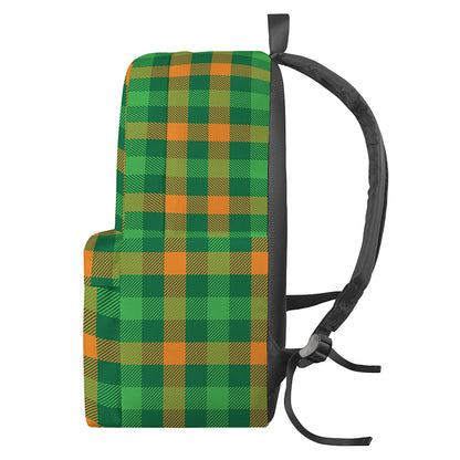 St. Patrick's Day Buffalo Check Print Backpack