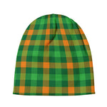 St. Patrick's Day Buffalo Check Print Beanie