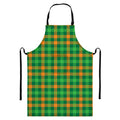 St. Patrick's Day Buffalo Check Print Bib Apron With Pocket