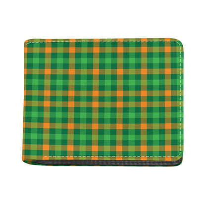 St. Patrick's Day Buffalo Check Print Bifold Wallet