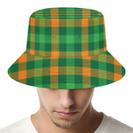 St. Patrick's Day Buffalo Check Print Bucket Hat