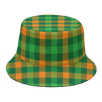 St. Patrick's Day Buffalo Check Print Bucket Hat