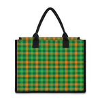 St. Patrick's Day Buffalo Check Print Canvas Tote Bag